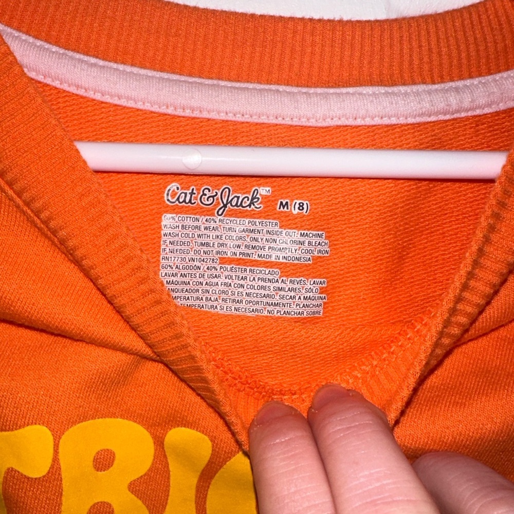 Cat & Jack Orange Trick or Treat Sweatshirt - Picture 6 of 6